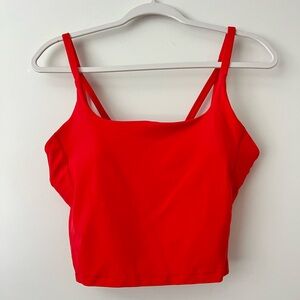 Lululemon Strappy Nulu Shelf Tank - love red - size 10
